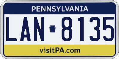 PA license plate LAN8135