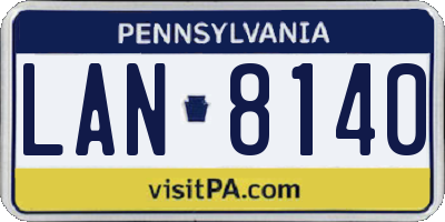 PA license plate LAN8140
