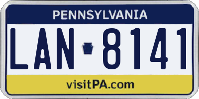 PA license plate LAN8141