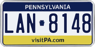 PA license plate LAN8148