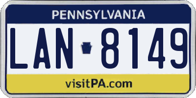 PA license plate LAN8149