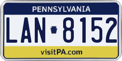 PA license plate LAN8152