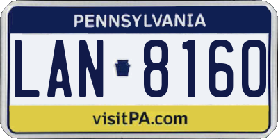 PA license plate LAN8160