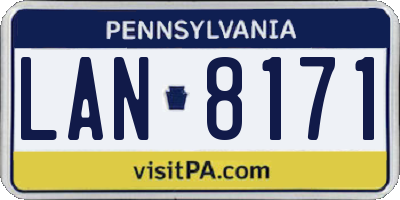 PA license plate LAN8171