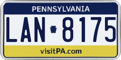 PA license plate LAN8175