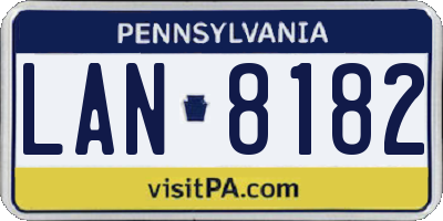 PA license plate LAN8182
