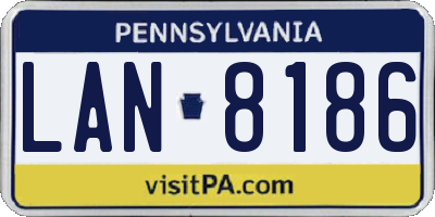 PA license plate LAN8186