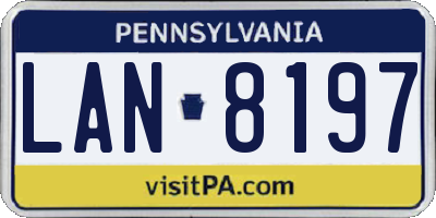 PA license plate LAN8197