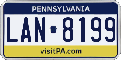 PA license plate LAN8199