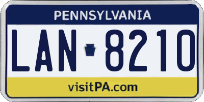 PA license plate LAN8210