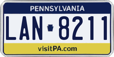 PA license plate LAN8211