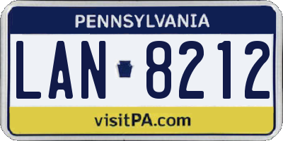 PA license plate LAN8212