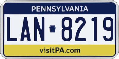 PA license plate LAN8219