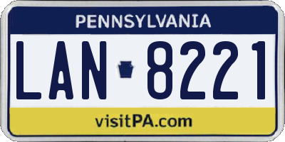 PA license plate LAN8221