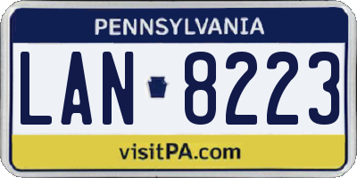 PA license plate LAN8223