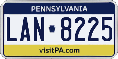 PA license plate LAN8225