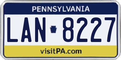 PA license plate LAN8227