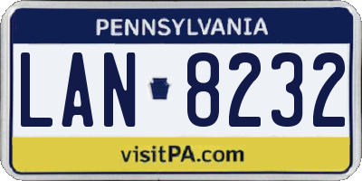 PA license plate LAN8232