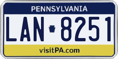 PA license plate LAN8251