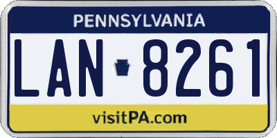PA license plate LAN8261