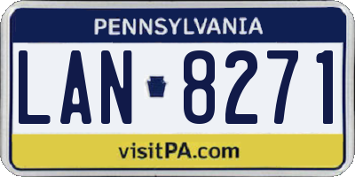 PA license plate LAN8271