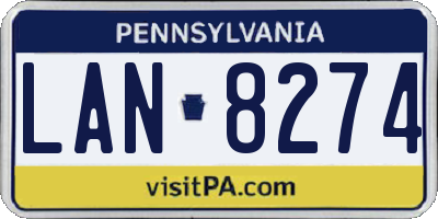 PA license plate LAN8274