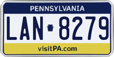 PA license plate LAN8279