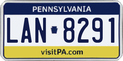 PA license plate LAN8291