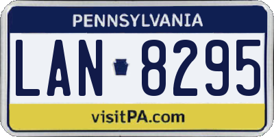 PA license plate LAN8295