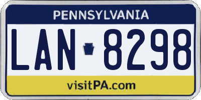 PA license plate LAN8298