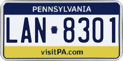 PA license plate LAN8301