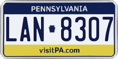 PA license plate LAN8307