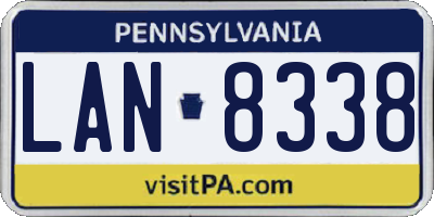 PA license plate LAN8338