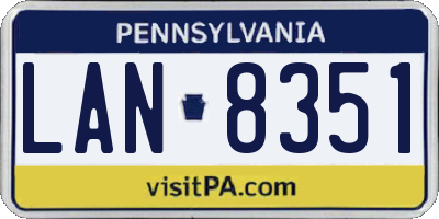 PA license plate LAN8351