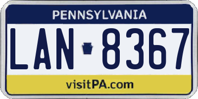 PA license plate LAN8367