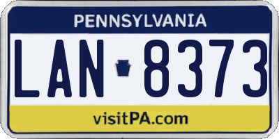 PA license plate LAN8373