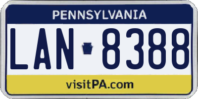 PA license plate LAN8388
