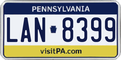 PA license plate LAN8399