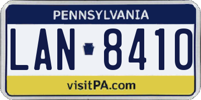 PA license plate LAN8410