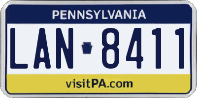 PA license plate LAN8411
