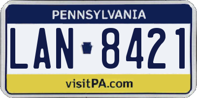 PA license plate LAN8421