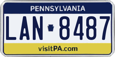 PA license plate LAN8487