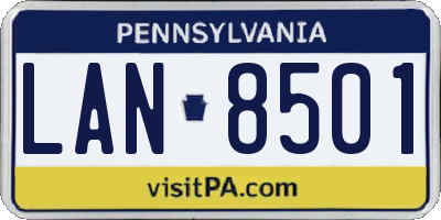 PA license plate LAN8501
