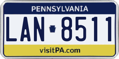 PA license plate LAN8511