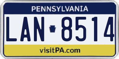 PA license plate LAN8514