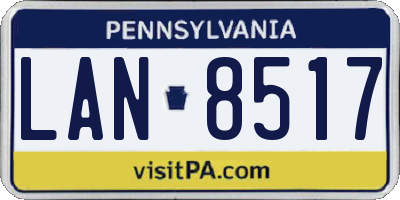 PA license plate LAN8517