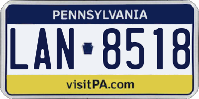 PA license plate LAN8518