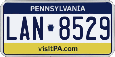 PA license plate LAN8529