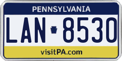 PA license plate LAN8530