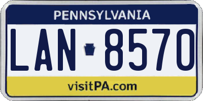 PA license plate LAN8570